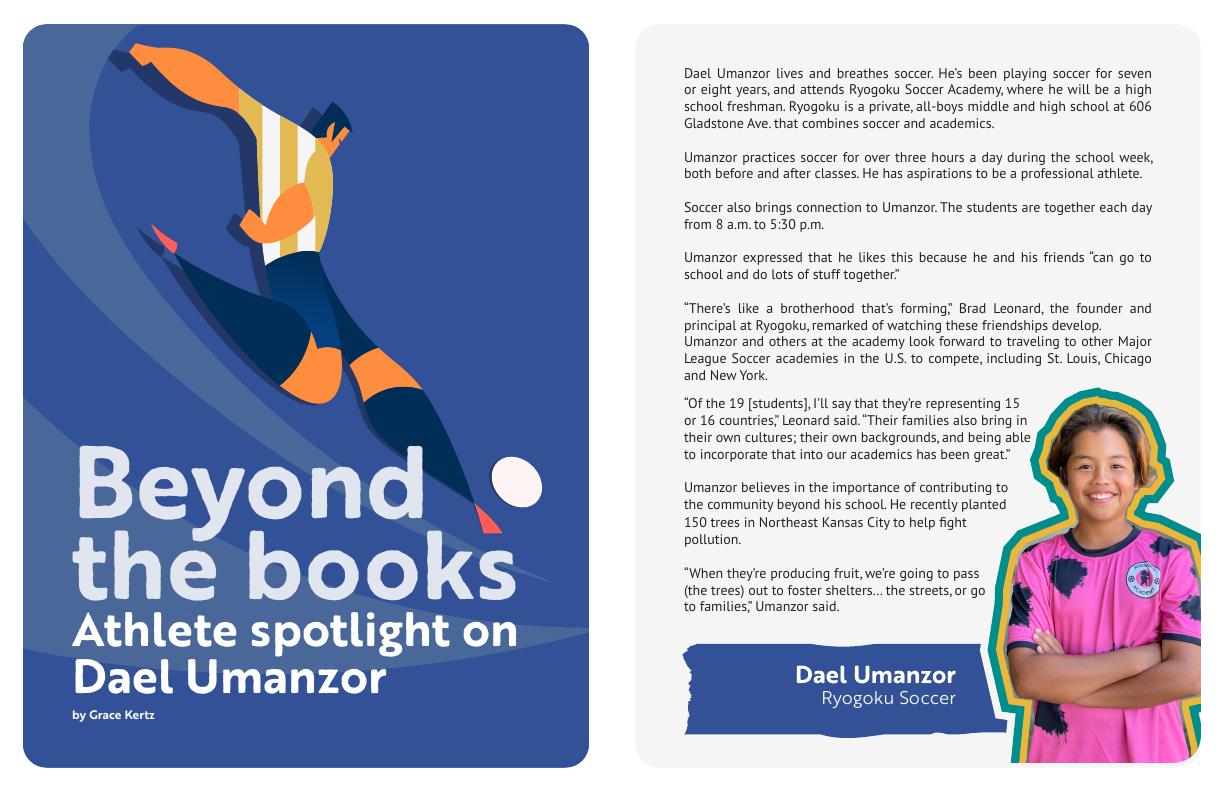 Beyond the Books athlete spotlight spread